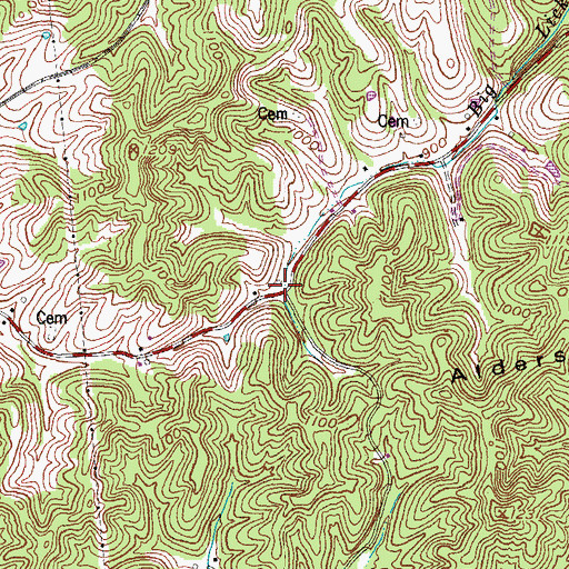 Topographic Map of Big Lick School (historical), KY