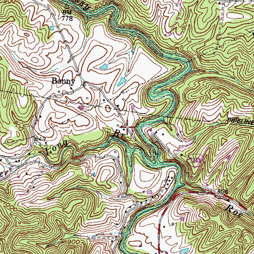 Topographic Map of Carter School (historical), KY