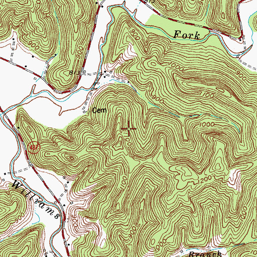 Topographic Map of Hutchinson School (historical), KY