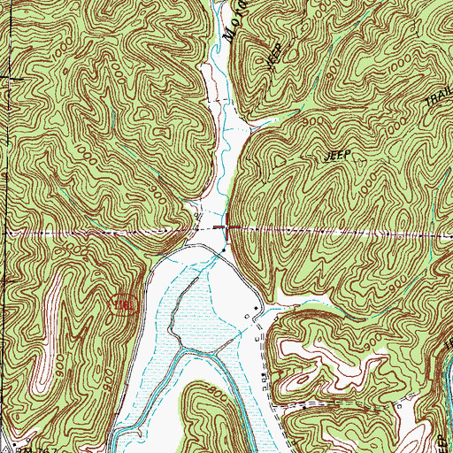 Topographic Map of Mordica School (historical), KY