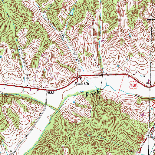 Topographic Map of Rankin-Mize School (historical), KY