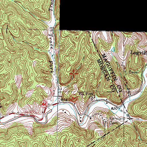 Topographic Map of Trace Fork School (historical), KY
