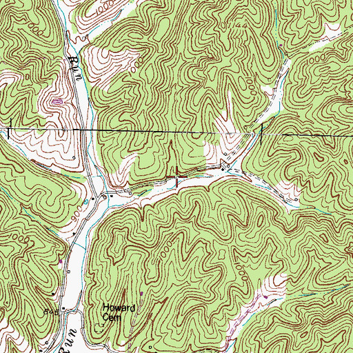 Topographic Map of Upper Pleasant Run School (historical), KY