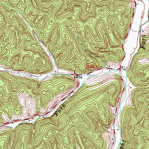 Topographic Map of Vance Fork School (historical), KY