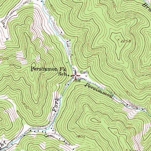Topographic Map of Kate Post Office (historical), KY
