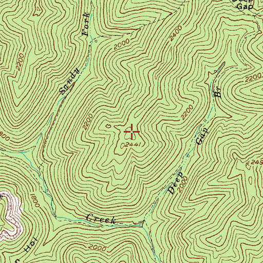 Topographic Map of Kentucky Ridge, KY