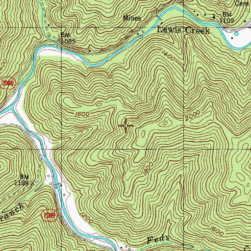 Topographic Map of Laurel Mission Church, KY