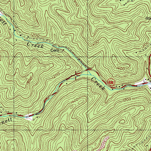 Topographic Map of Lower Stinnett School (historical), KY