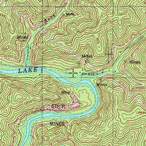 Topographic Map of Mad Dog Post Office (historical), KY