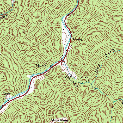 Topographic Map of Nantz Post Office (historical), KY