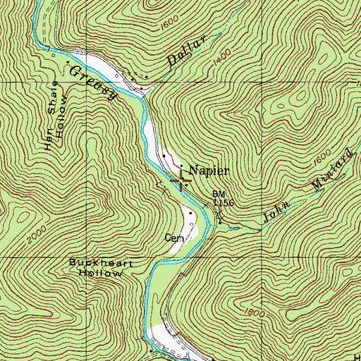 Topographic Map of Napier Post Office (historical), KY