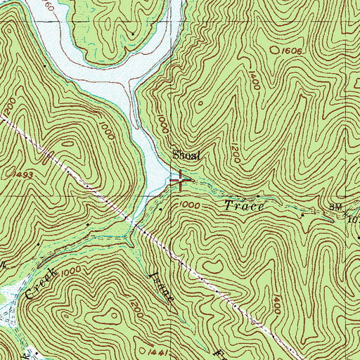 Topographic Map of Shoal School (historical), KY