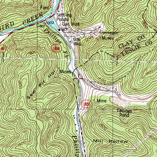 Topographic Map of Skidmore Post Office (historical), KY