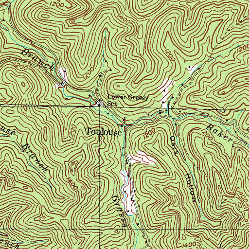 Topographic Map of Toulouse Post Office (historical), KY