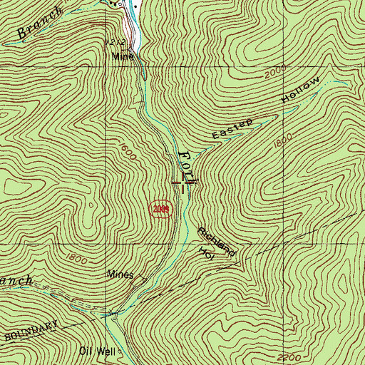 Topographic Map of Upper Laurel Fork (historical), KY