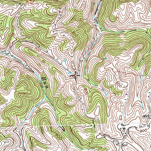 Topographic Map of Centennial Rock School (historical), KY