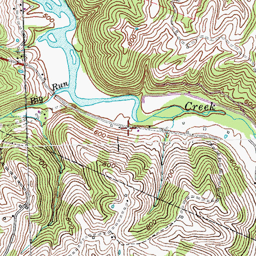 Topographic Map of Cherry Grove School Number Fourteen (historical), KY