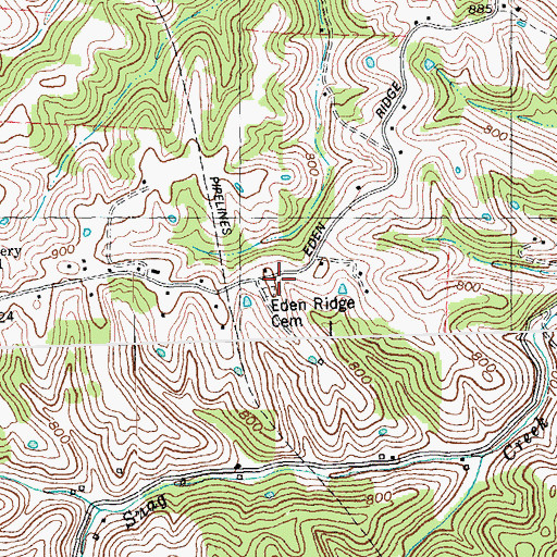 Topographic Map of Eden School (historical), KY