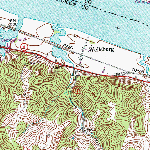 Topographic Map of Elmgrove Post Office (historical), KY