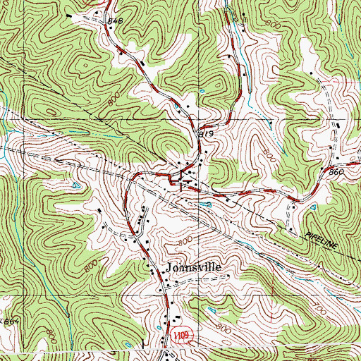 Topographic Map of Fairview Methodist Church, KY