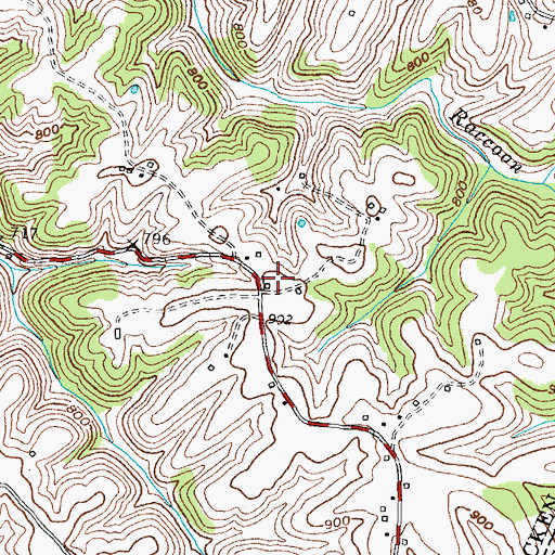 Topographic Map of Felix Chapel Baptist Church, KY