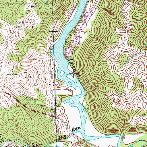 Topographic Map of Locust Mill (historical), KY