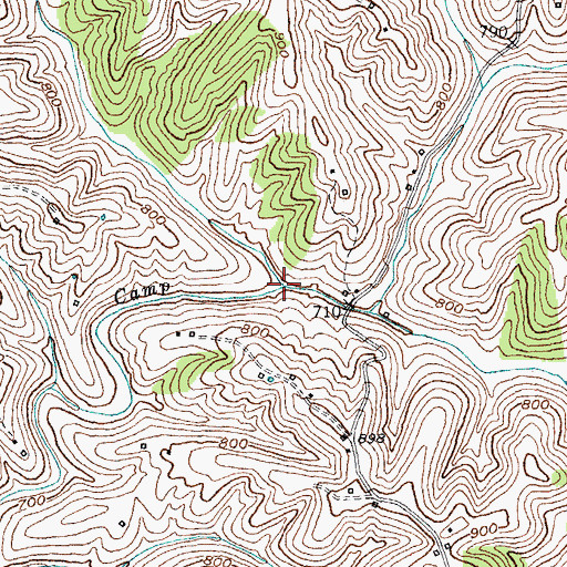 Topographic Map of McKanes Run, KY