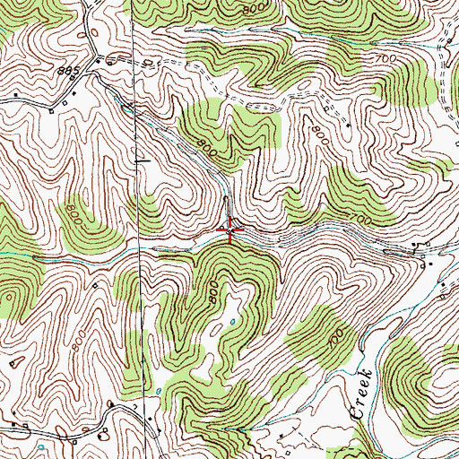 Topographic Map of Norris Run, KY