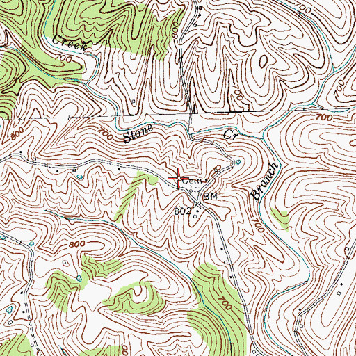Topographic Map of Oakland (historical), KY