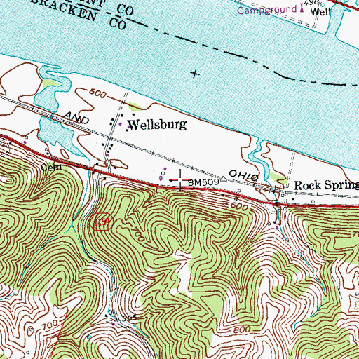 Topographic Map of Ohio Valley School Number Five (historical), KY