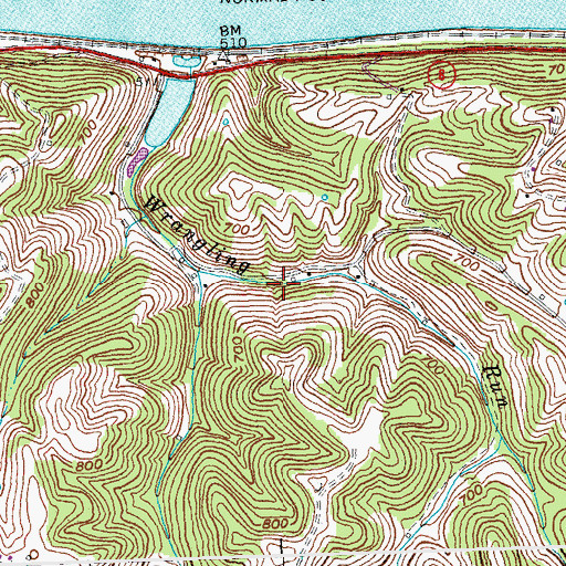 Topographic Map of School Number Four (historical), KY