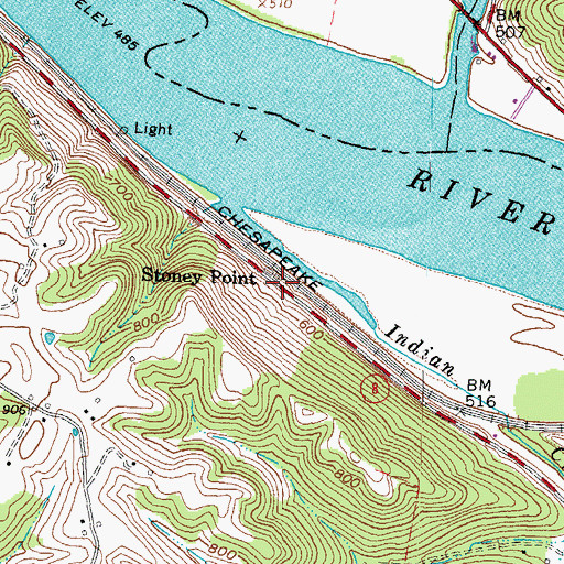 Topographic Map of School Number One (historical), KY
