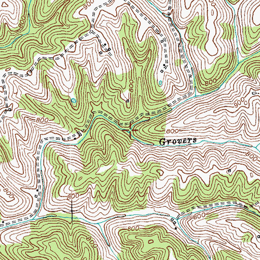 Topographic Map of Sellars Run, KY