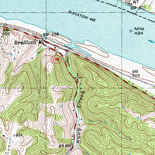 Topographic Map of Snag Valley School (historical), KY