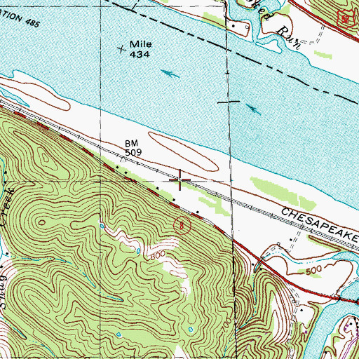 Topographic Map of W.G. Cabin Railroad Stop (historical), KY