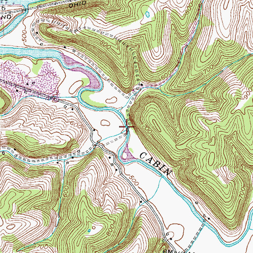Topographic Map of Bairds Run, KY