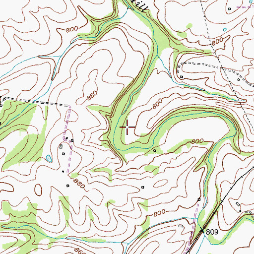 Topographic Map of Bartholomew-Fitzgerald Mill, KY