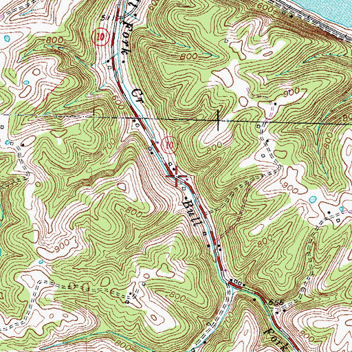 Topographic Map of Bernard Post Office (historical), KY