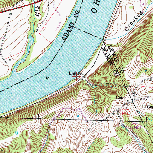 Topographic Map of Buckes Branch, KY