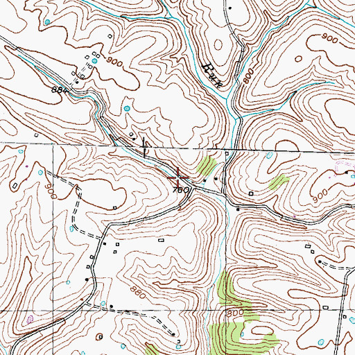 Topographic Map of Dexter (historical), KY