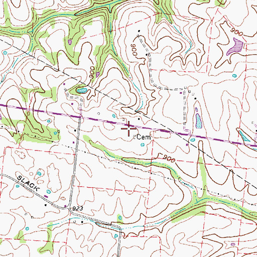 Topographic Map of Downing School Number Twenty-nine (historical), KY