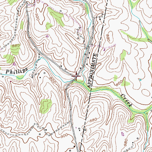 Topographic Map of Farrows Mill Post Office (historical), KY
