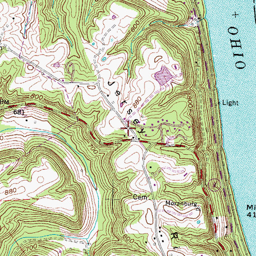 Topographic Map of Jersey Ridge School (historical), KY