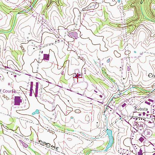 Topographic Map of Meadowview Regional Medical Center, KY