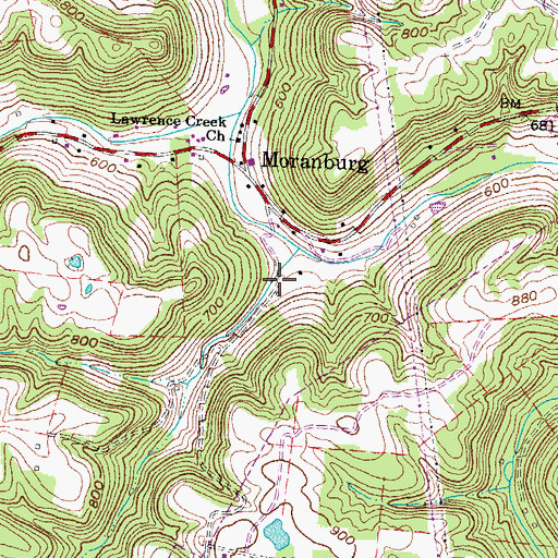 Topographic Map of Old Stone Church, KY