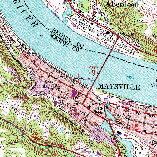 Topographic Map of Phister's Landing, KY