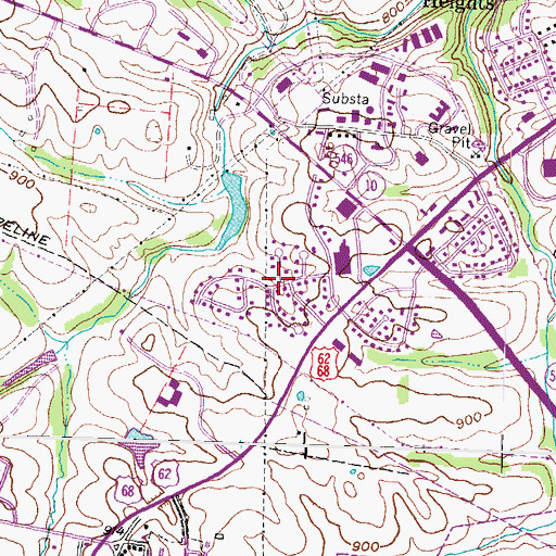 Topographic Map of Simon Kenton Acres (historical), KY
