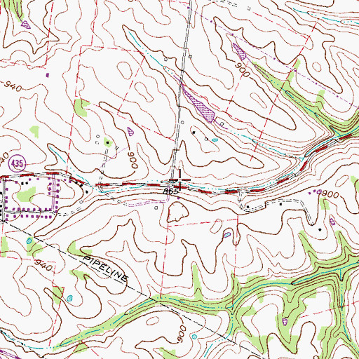 Topographic Map of Slack Post Office (historical), KY