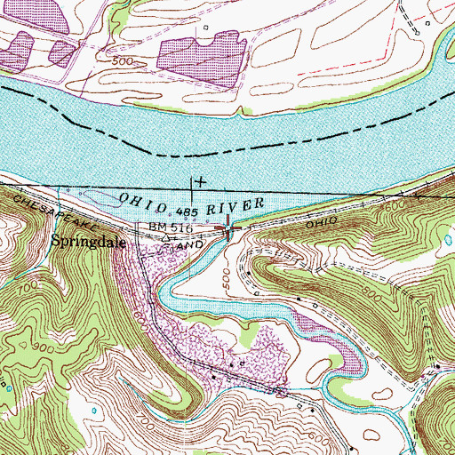 Topographic Map of The Dead Fall, KY