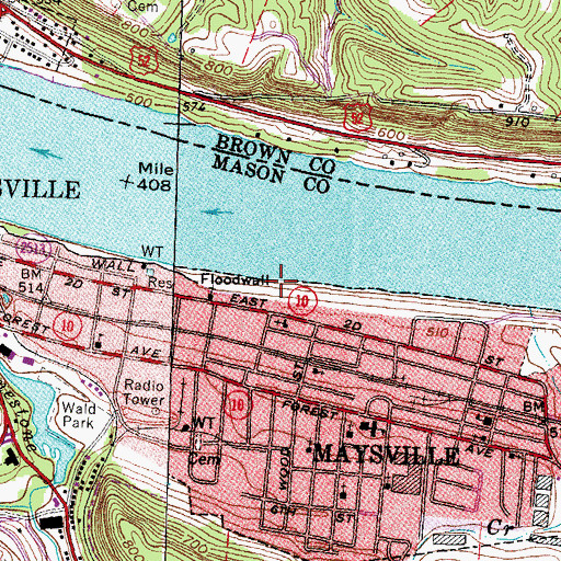 Topographic Map of The Upper Landing, KY